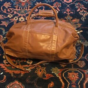 Coach Tan Leather Duffel Bag